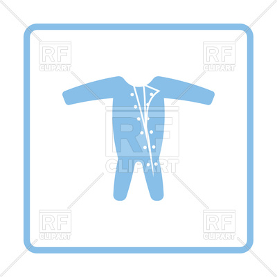 400x400 Blue Frame Design Of Baby Onesie Icon Vector Image Vector