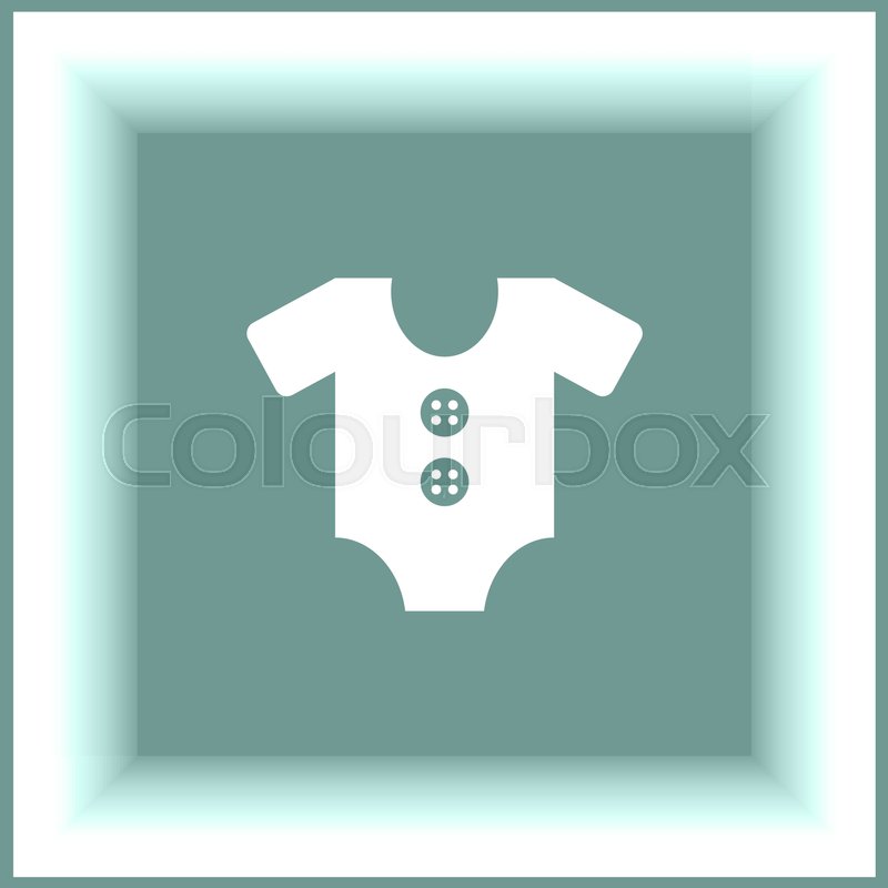 800x800 Baby Onesie Vector Icon. Baby Clothes Symbol. Kid Wear Sign