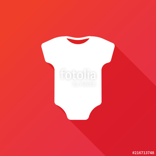 500x500 Baby Onesie Vector Icon. Baby Clothes Symbol. Kid Wear Sign Stock