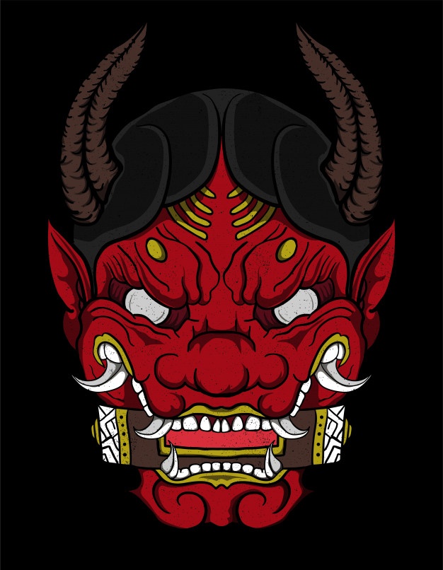 Oni Mask Vector at GetDrawings | Free download