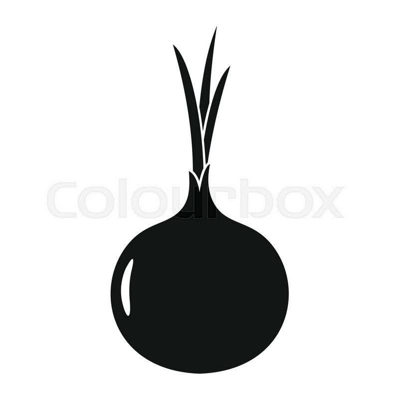800x800 Onion Black Simple Silhouette Icon Vector Illustration For Design