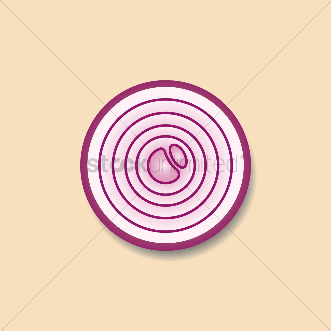 1300x1300 Sliced Onion Vector Image