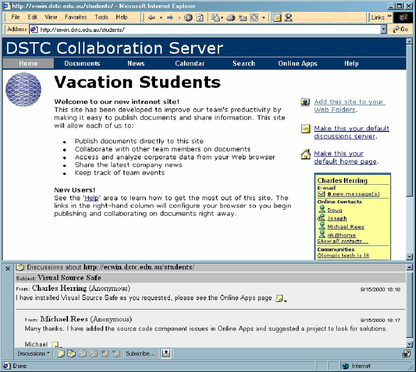 850x761 Work Group Web Site Home