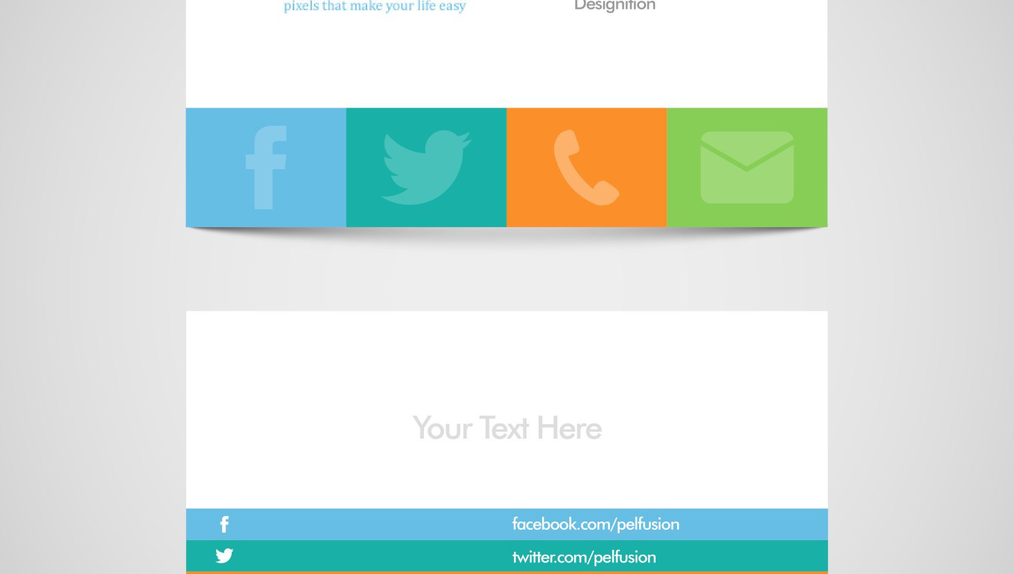 1466x831 Document Template Vector Online Media Business Card Make Social