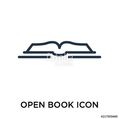 500x500 Open Book Icon Vector Isolated On White Background, Open Book Sign