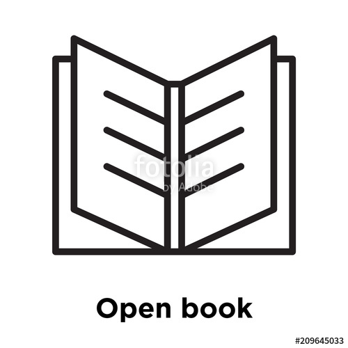 500x500 Open Book Icon Vector Sign And Symbol Isolated On White Background