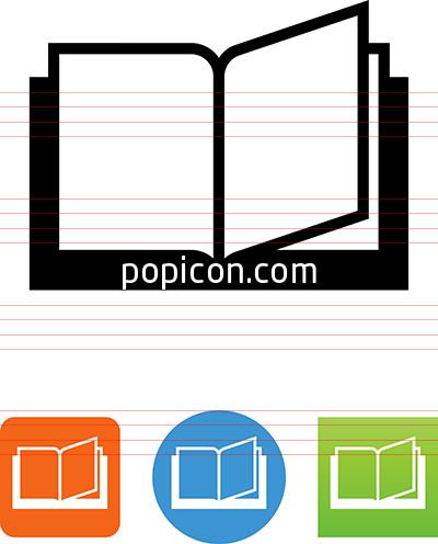 400x496 Vector Open Book Icon