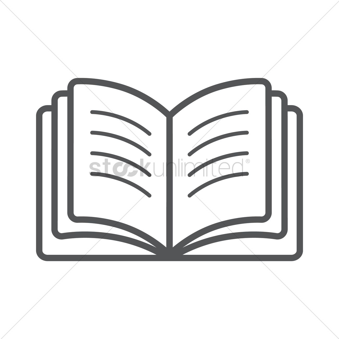 1300x1300 Open Book Vector Image