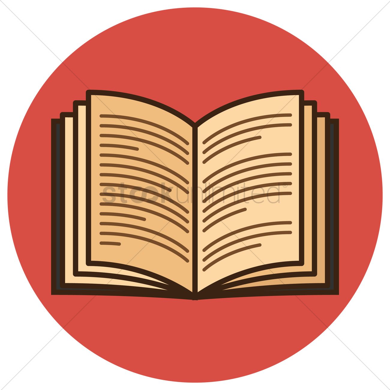 1300x1300 Open Book Vector Image