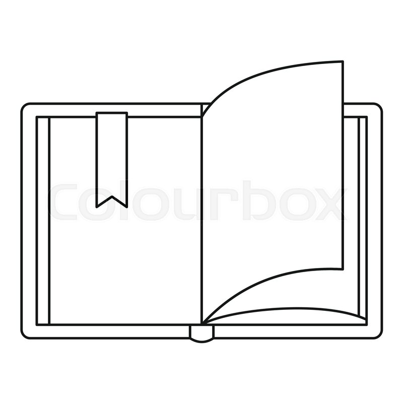 800x800 Open Book Icon. Outline Illustration Of Open Book Vector Icon For