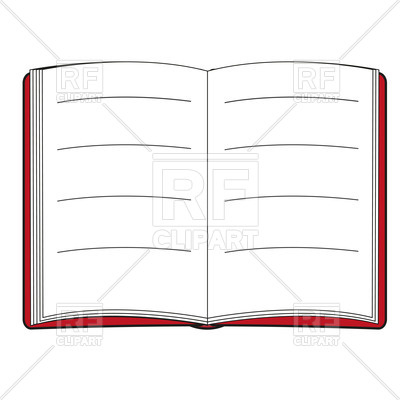 400x400 Open Book With Blank Pages Vector Image Vector Artwork Of