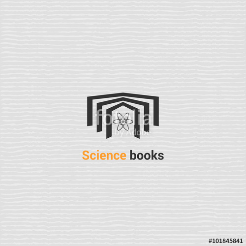 500x500 Bookstore Vector Logo Template With Open Book. Vector Icon For