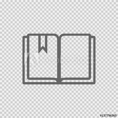 500x500 Open Book Vector Icon Eps 10. Simple Isolated Illustration On