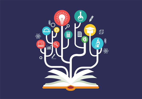 600x418 Education Processes Infographic With Open Book Design Free Vector