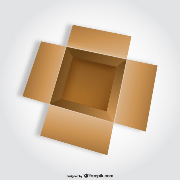 626x626 Open Box Top View Vector Free Download