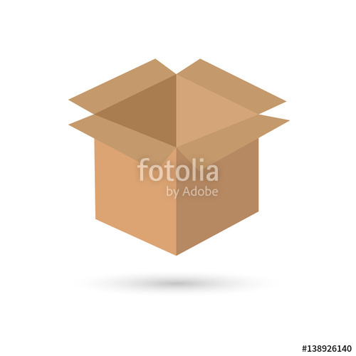 500x500 Open Box. Vector Illustration. Stock Image And Royalty Free