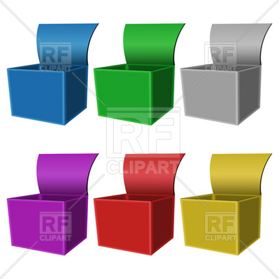 400x400 Open Boxes Vector Image Vector Artwork Of Objects Robertosch