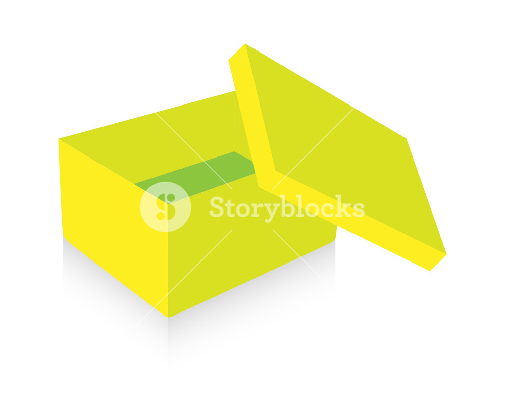 1000x830 Yellow Open Box Vector Royalty Free Stock Image