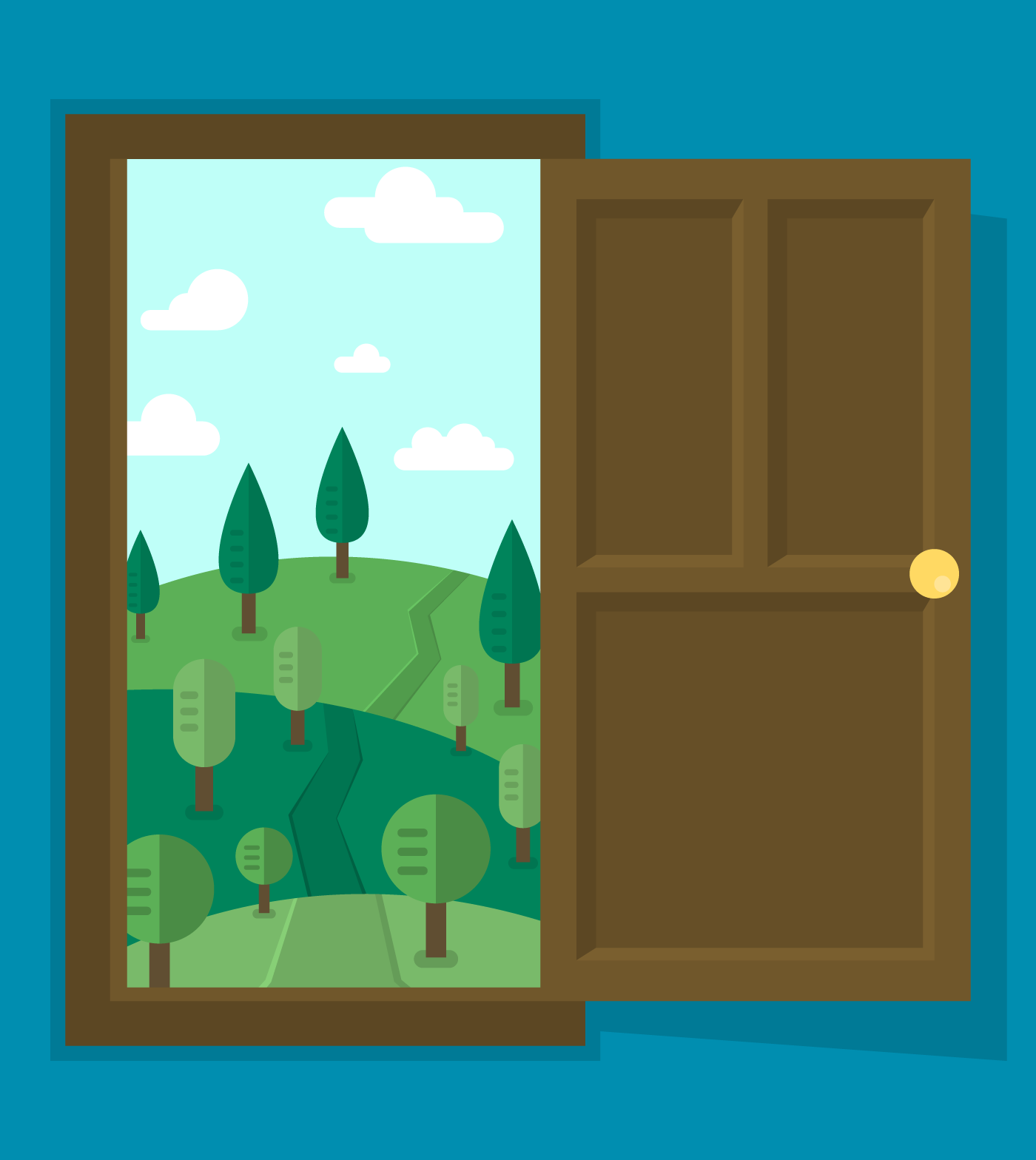 1400x1568 Open Door Free Vector Art