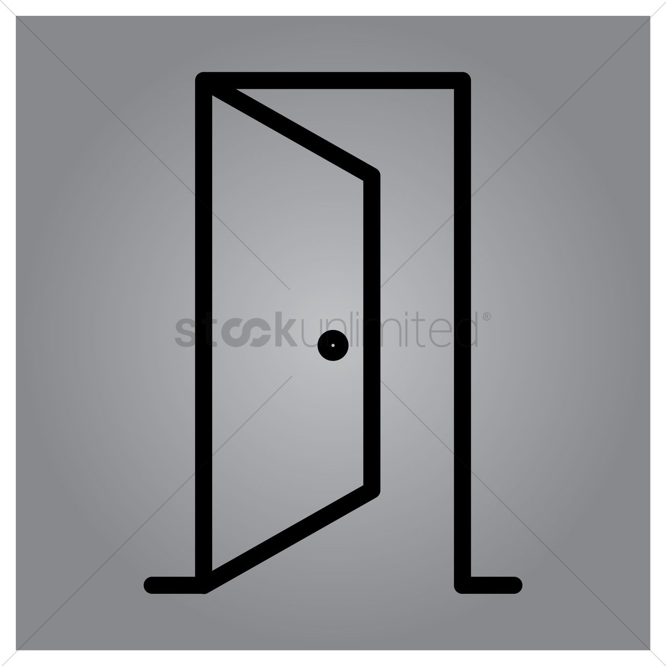 1300x1300 Open Door Vector Image