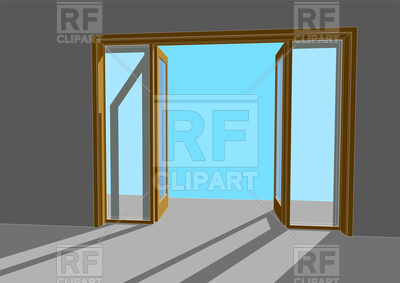 400x283 Open Door Vector Image Vector Artwork Of Architecture, Buildings