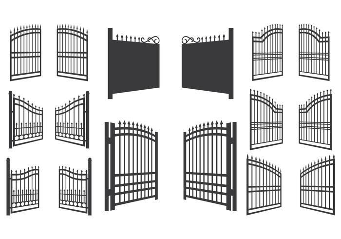 700x490 Open Gate Vector Illustration