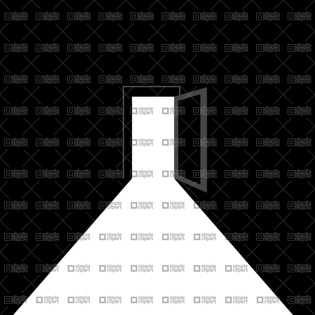 1200x1200 Open Door Vector Image