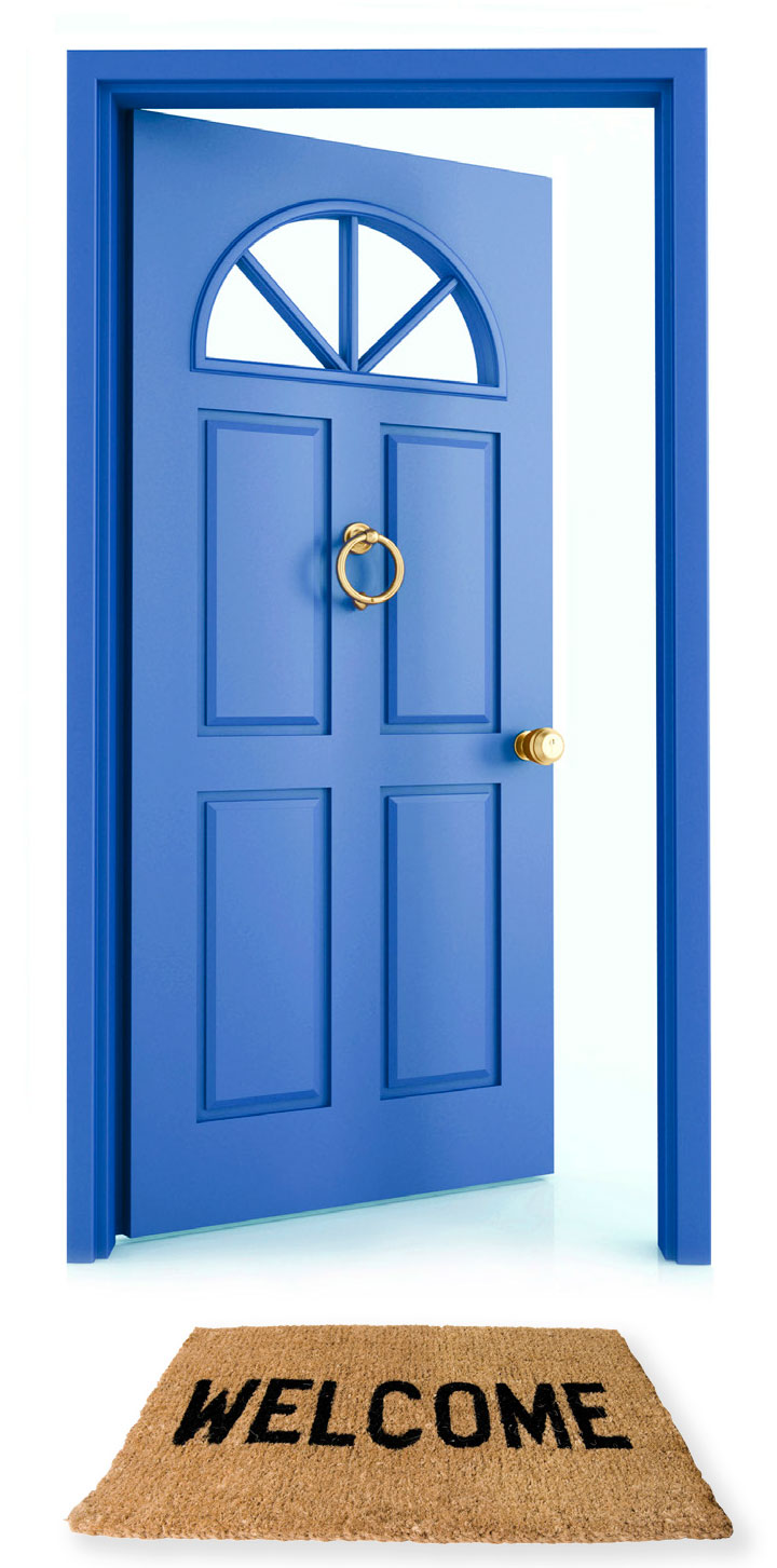 720x1453 Open Shut Doors Vector Clipart