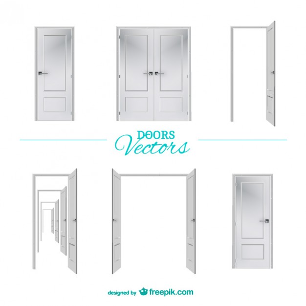 626x626 White Doors Vector Free Download