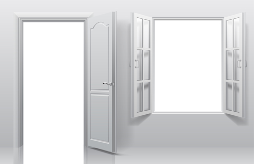 500x323 White Doors With Window Vector Template Free Download