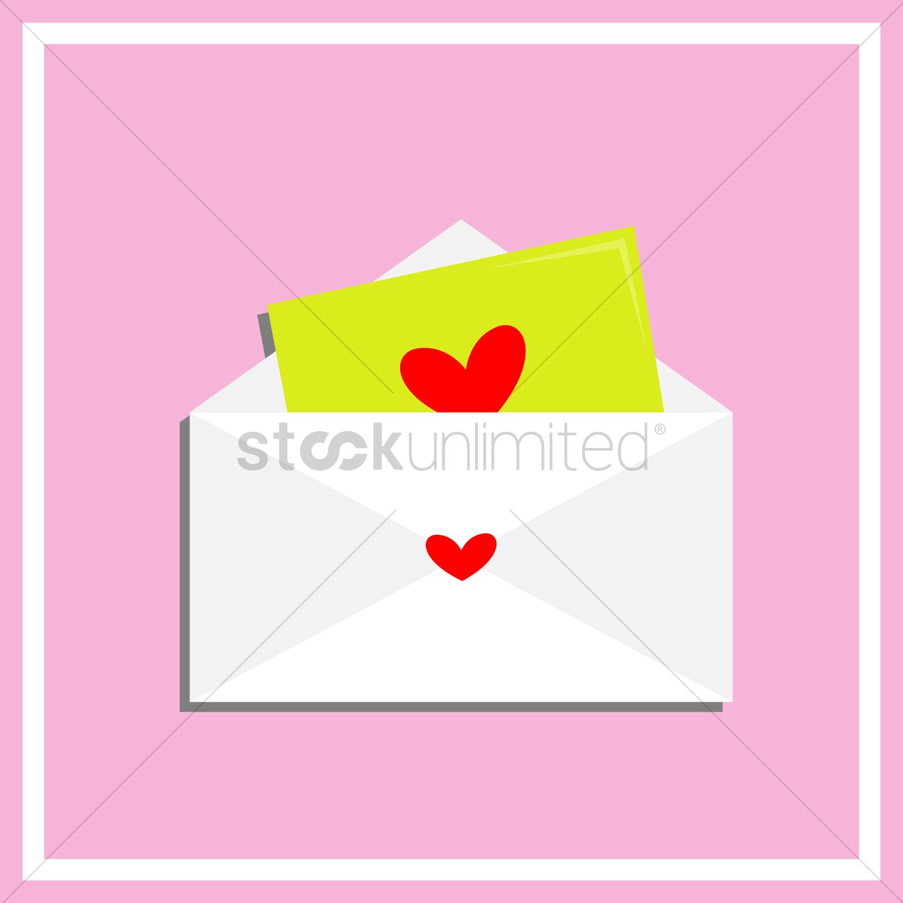 1300x1300 Love Letter In Open Envelope Vector Image