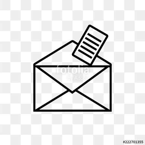500x500 Open Envelope Vector Icon Isolated On Transparent Background, Open
