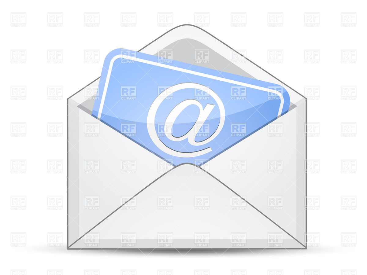 1200x900 Open Envelope With Card And E Mail Sign Vector Image Vector
