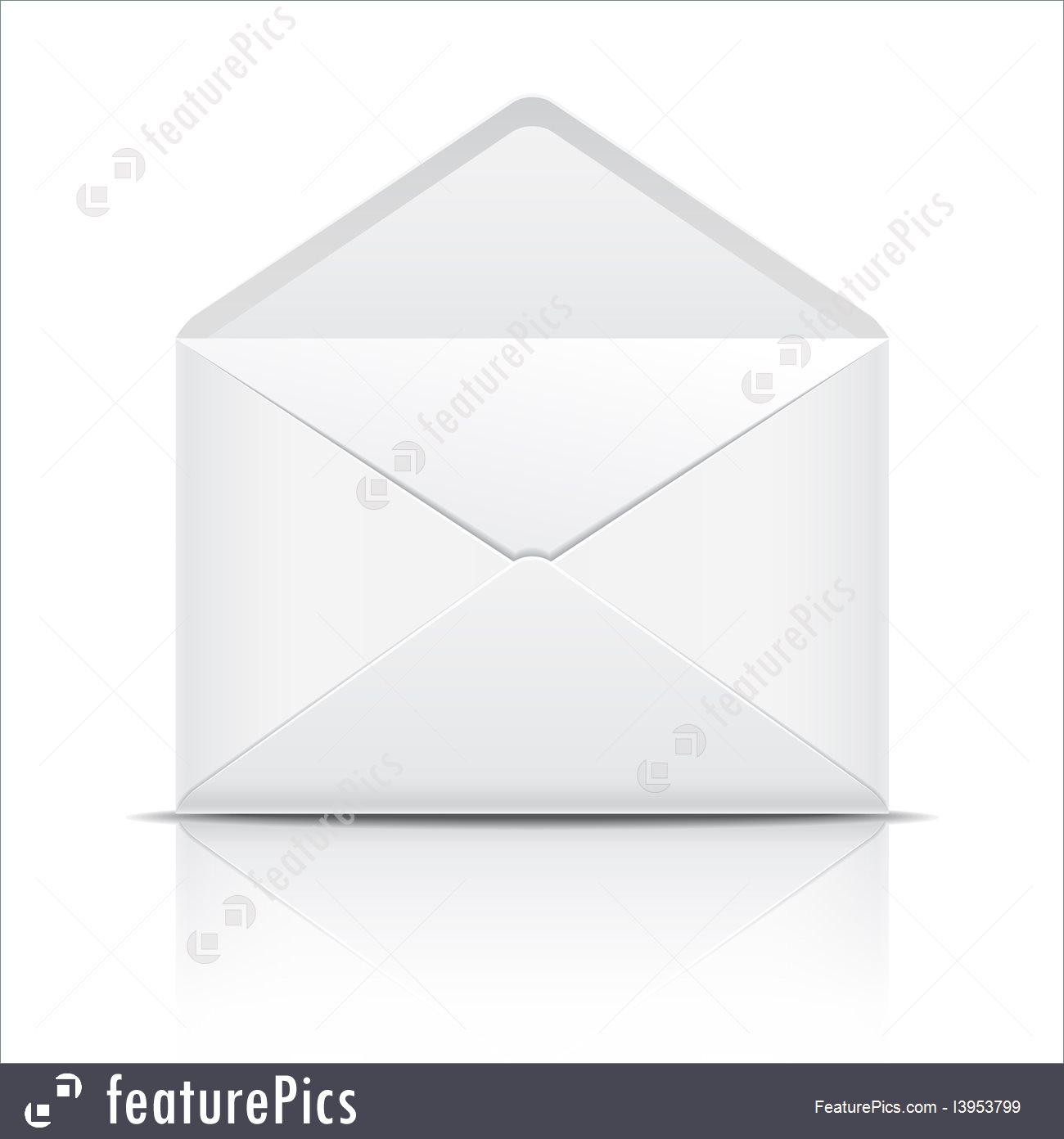 1300x1392 Illustration Of White Open Envelope