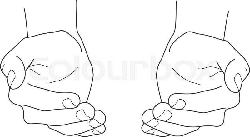 800x439 Open Empty Hands Vector Illustration Stock Vector Colourbox