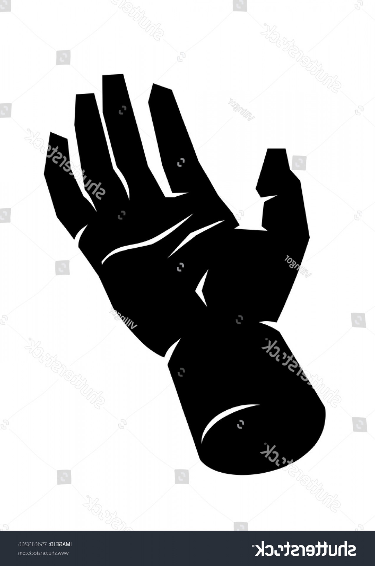 1273x1920 Black Silhouette Male Open Hand Palm Shopatcloth