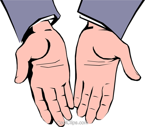 480x421 Open Hands Royalty Free Vector Clip Art Illustration Hand0100