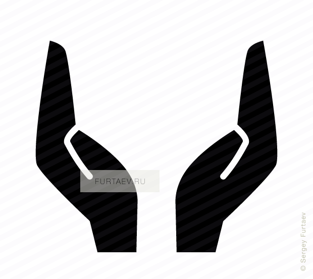 620x553 Open Hands Vector Icon