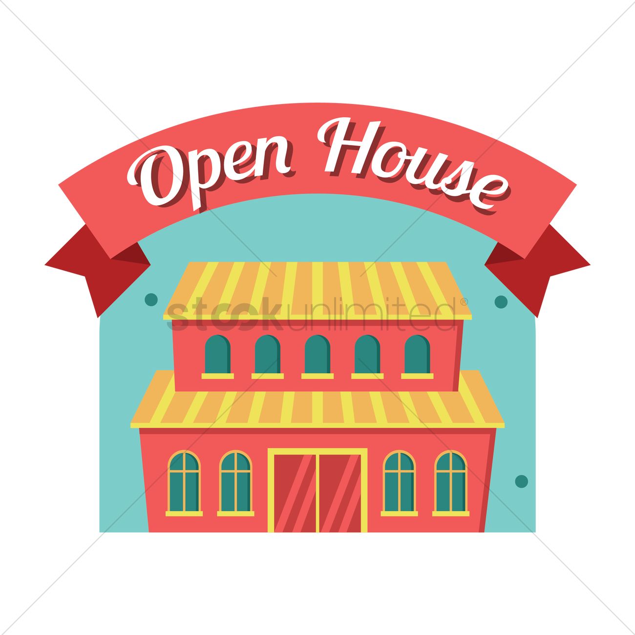 1300x1300 Open House Vector Image