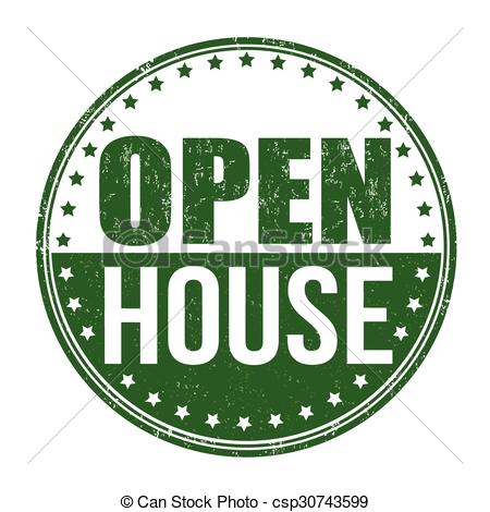 450x470 Open House Stamp. Open House Grunge Rubber Stamp On White