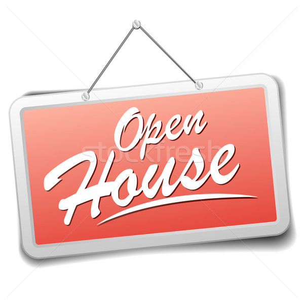 600x600 Sign Open House Vector Illustration Felix Pergande (Unkreatives