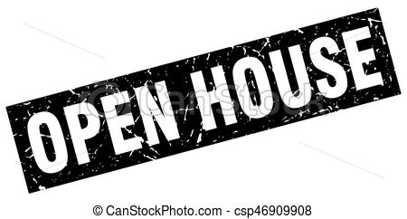 450x242 Square Grunge Black Open House Stamp.