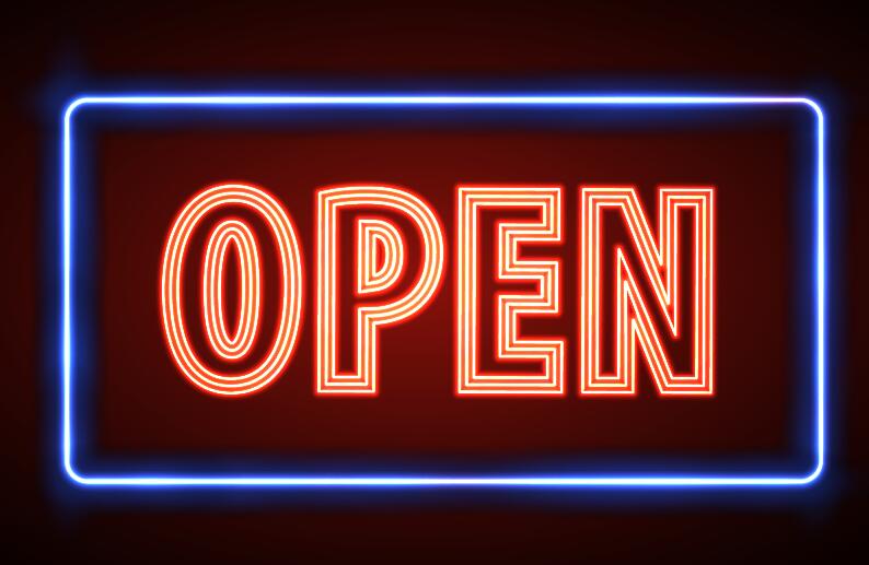 794x517 Neon Open Sign Vector Material 14 Free Download
