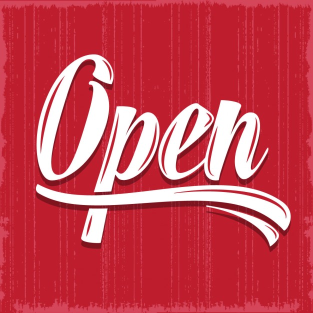 626x626 Retro Open Sign Vector Free Download