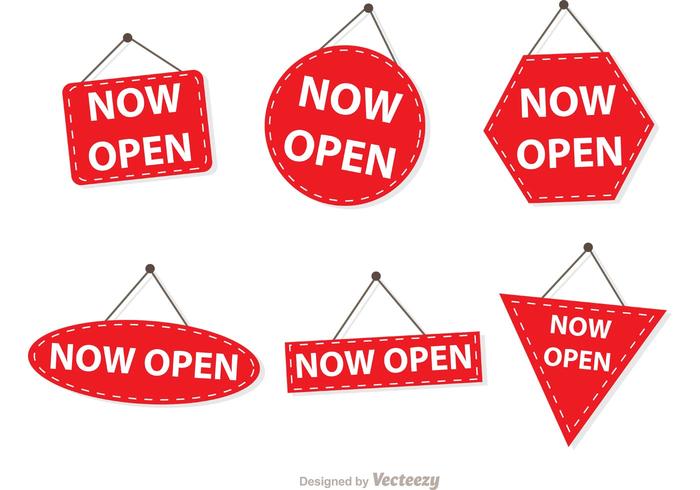 700x490 Simple Now Open Sign Vectors