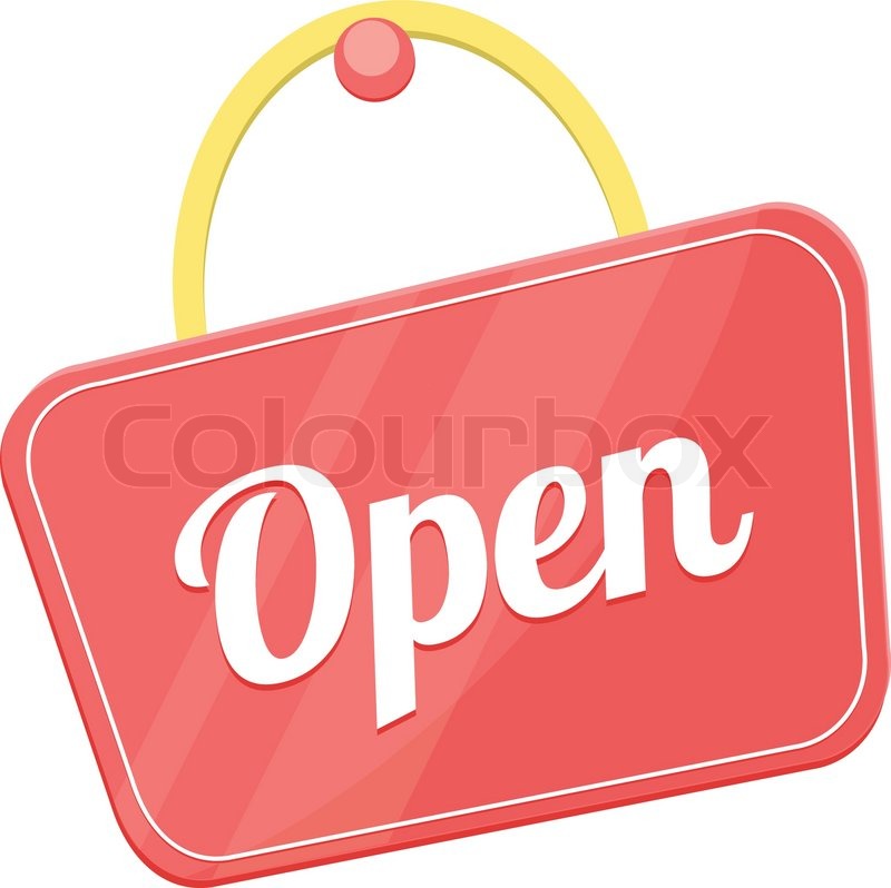 800x798 Vector Open Sign Flat Icon Stock Vector Colourbox