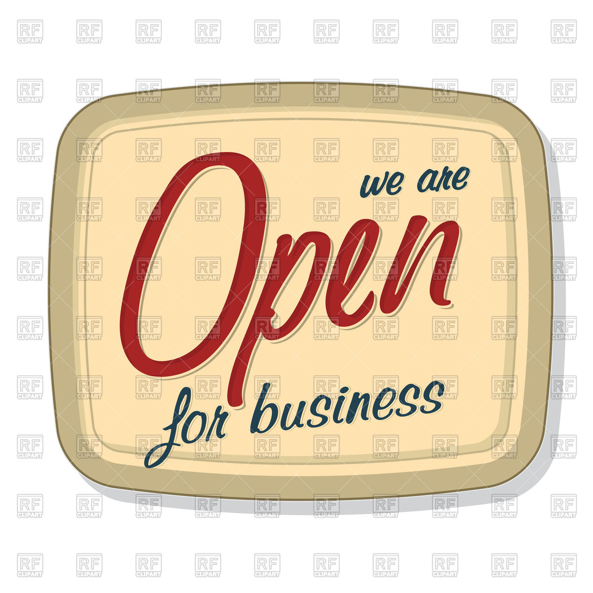 1200x1200 Vintage Open Sign Vector Image Vector Artwork Of Business