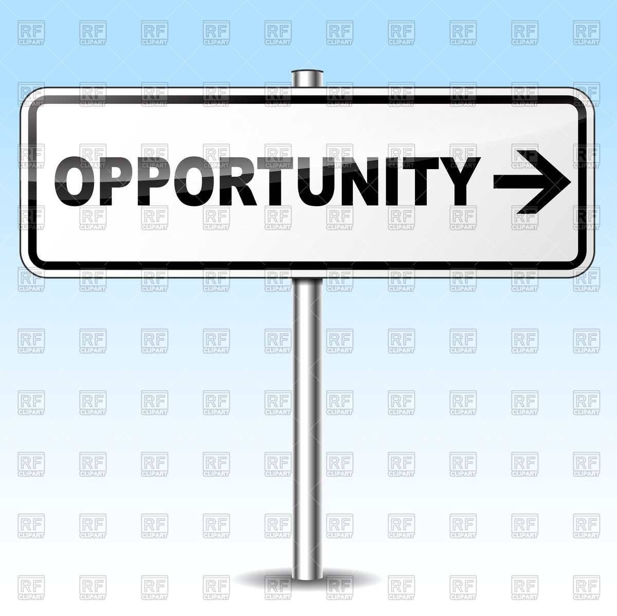 1200x1199 Road Sign With Inscription Opportunity Vector Image Vector