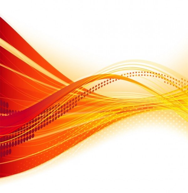 600x616 Orange Fire Flow Abstract Vector Background