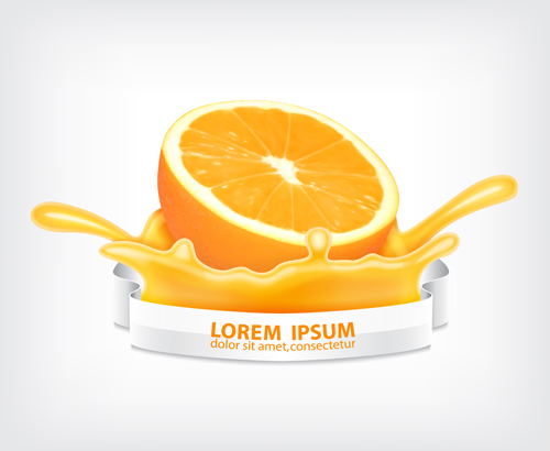 500x410 Orange Fruit Juice Splashes Vector Free Download
